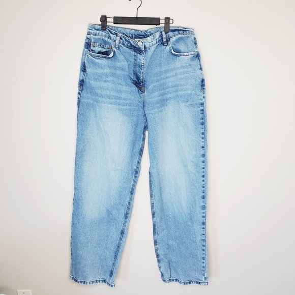 Collusion Jeans High Rise Dad Baggy Vintage Fit Blue 14(plus size) - Picture 3 of 13